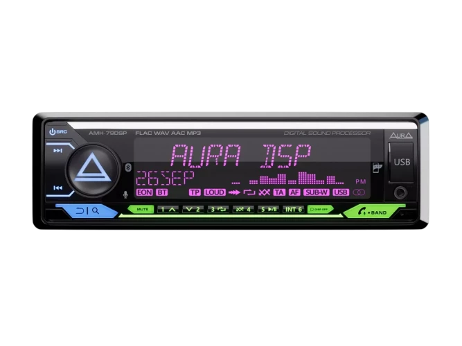Автомагнитола 1DIN Aura AMH-79DSP