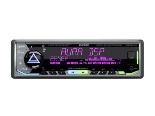 Автомагнитола 1DIN Aura INDIGO-878DSP MkII