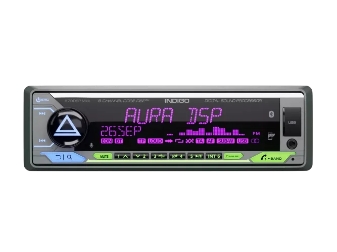 Автомагнитола 1DIN Aura INDIGO-879DSP MkII